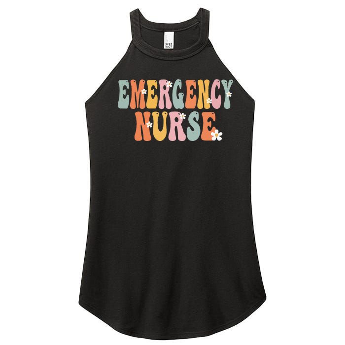 Emergency Nurse Week Groovy Appreciation Day For Women Work Women’s Perfect Tri Rocker Tank