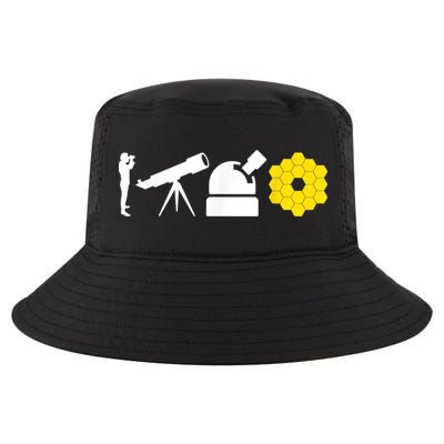 Evolution Of Astronomy Telescopes James Webb Space Telescope Cool Comfort Performance Bucket Hat