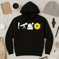 Evolution Of Astronomy Telescopes James Webb Space Telescope Hoodie