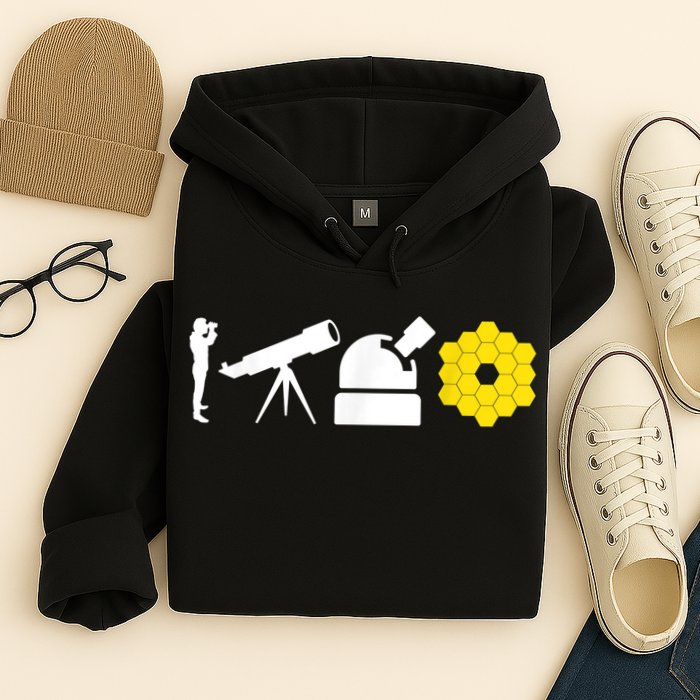Evolution Of Astronomy Telescopes James Webb Space Telescope Hoodie