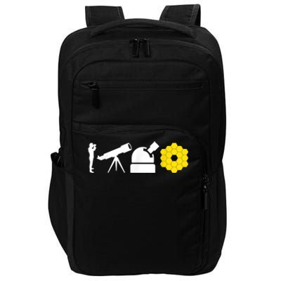 Evolution Of Astronomy Telescopes James Webb Space Telescope Impact Tech Backpack