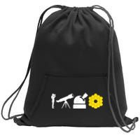 Evolution Of Astronomy Telescopes James Webb Space Telescope Sweatshirt Cinch Pack Bag