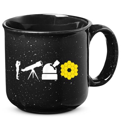 Evolution Of Astronomy Telescopes James Webb Space Telescope 15oz Campfire Ceramic Mug