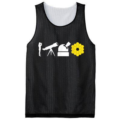 Evolution Of Astronomy Telescopes James Webb Space Telescope Mesh Reversible Basketball Jersey Tank