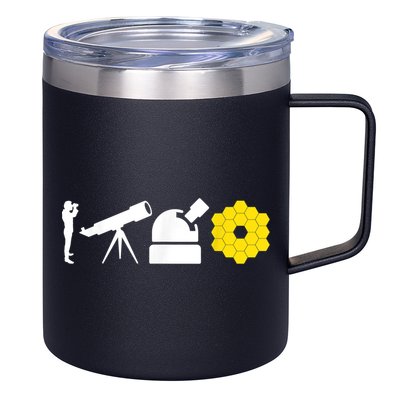 Evolution Of Astronomy Telescopes James Webb Space Telescope 12oz Stainless Steel Coffee Mug