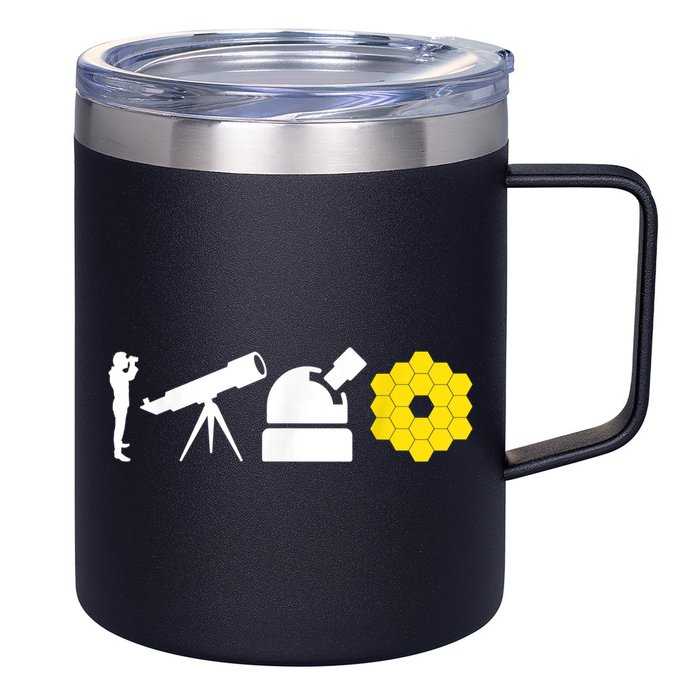 Evolution Of Astronomy Telescopes James Webb Space Telescope 12oz Stainless Steel Coffee Mug