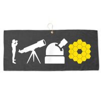 Evolution Of Astronomy Telescopes James Webb Space Telescope Large Microfiber Waffle Golf Towel
