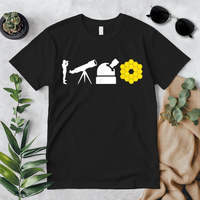 Evolution Of Astronomy Telescopes James Webb Space Telescope Premium T-Shirt