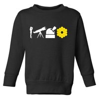 Evolution Of Astronomy Telescopes James Webb Space Telescope Toddler Sweatshirt