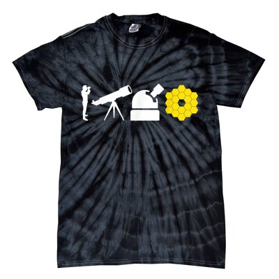 Evolution Of Astronomy Telescopes James Webb Space Telescope Tie-Dye T-Shirt