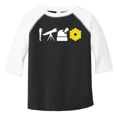 Evolution Of Astronomy Telescopes James Webb Space Telescope Toddler Fine Jersey T-Shirt