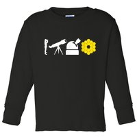 Evolution Of Astronomy Telescopes James Webb Space Telescope Toddler Long Sleeve Shirt