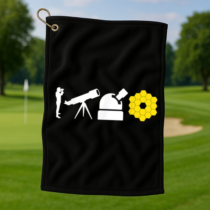 Evolution Of Astronomy Telescopes James Webb Space Telescope Golf Towel