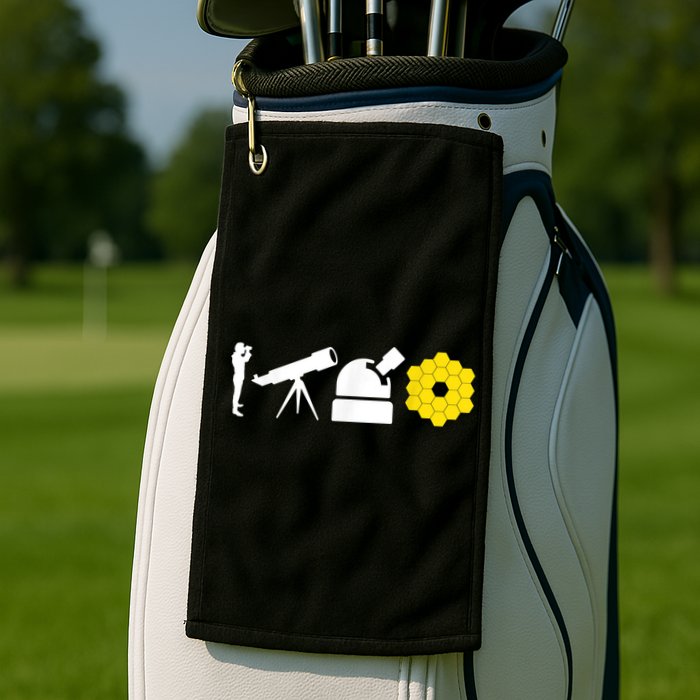 Evolution Of Astronomy Telescopes James Webb Space Telescope Golf Towel