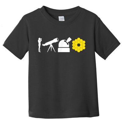 Evolution Of Astronomy Telescopes James Webb Space Telescope Toddler T-Shirt