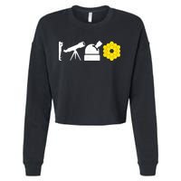 Evolution Of Astronomy Telescopes James Webb Space Telescope Cropped Pullover Crew
