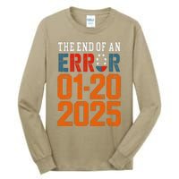 End Of An Error 20 Jan Trump Vintage Usa Flag 2025 Tall Long Sleeve T-Shirt