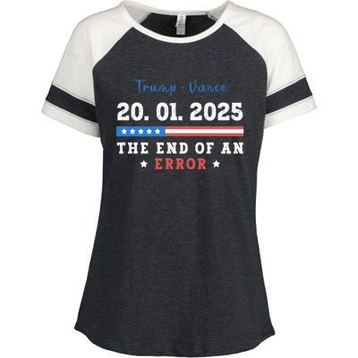 End Of An Error January 20 2025 Inauguration Day Trump Enza Ladies Jersey Colorblock Tee