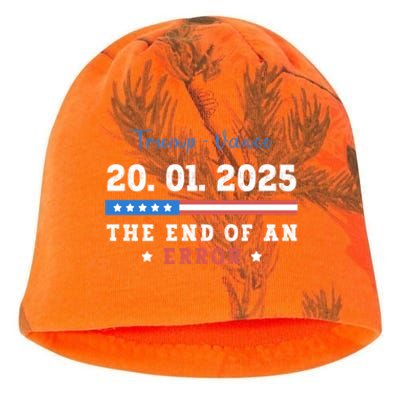 End Of An Error January 20 2025 Inauguration Day Trump Kati - Camo Knit Beanie