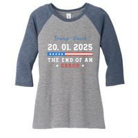 End Of An Error January 20 2025 Inauguration Day Trump Women's Tri-Blend 3/4-Sleeve Raglan Shirt