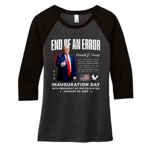 End Of An Error Trump Inauguration Day Memorabilia Women's Tri-Blend 3/4-Sleeve Raglan Shirt