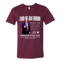 End Of An Error Trump Inauguration Day Memorabilia V-Neck T-Shirt