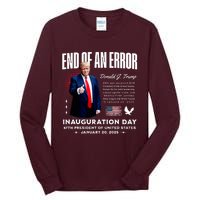 End Of An Error Trump Inauguration Day Memorabilia Tall Long Sleeve T-Shirt