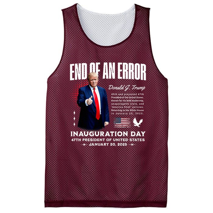 End Of An Error Trump Inauguration Day Memorabilia Mesh Reversible Basketball Jersey Tank