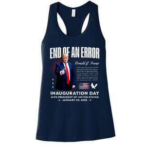 End Of An Error Trump Inauguration Day Memorabilia Women's Racerback Tank