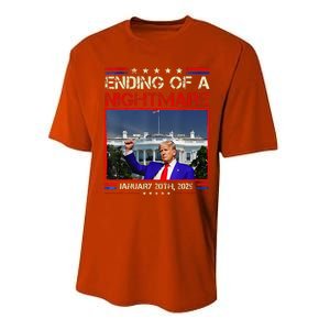 Ending Of A Nightmare January 20th 2025 Donald Trump Performance Sprint T-Shirt