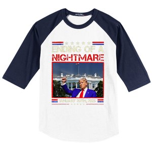 Ending Of A Nightmare January 20th 2025 Donald Trump Baseball Sleeve Shirt