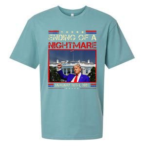 Ending Of A Nightmare January 20th 2025 Donald Trump Sueded Cloud Jersey T-Shirt