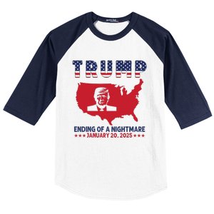 Ending Of A Nightmare January 20th Inauguration Day 2025 Baseball Sleeve Shirt