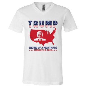 Ending Of A Nightmare January 20th Inauguration Day 2025 V-Neck T-Shirt