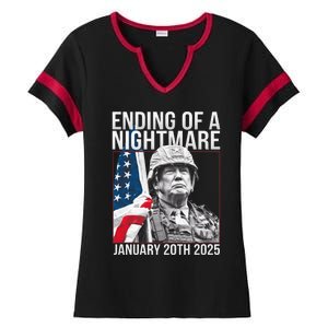 Ending Of A Nightmare January 20th 2025 January 20th 2025 End Of A Nightmare Ladies Halftime Notch Neck Tee