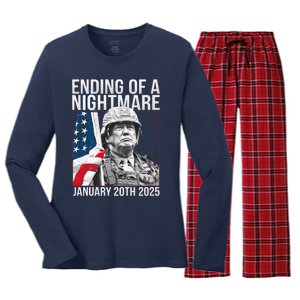 Ending Of A Nightmare January 20th 2025 January 20th 2025 End Of A Nightmare Women's Long Sleeve Flannel Pajama Set 