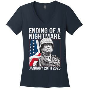 Ending Of A Nightmare January 20th 2025 January 20th 2025 End Of A Nightmare Women's V-Neck T-Shirt