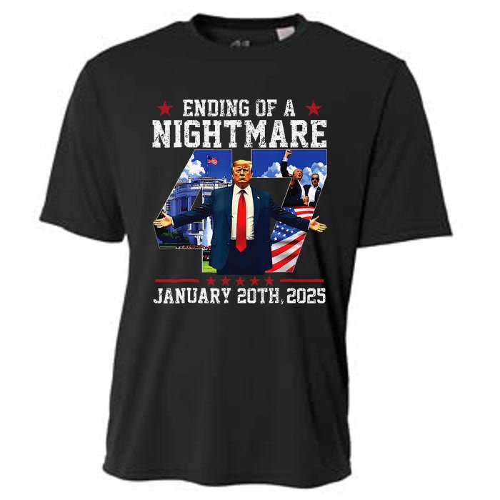 Ending Of A Nightmare January 20th 2025 47th President Trump Gift Cooling Performance Crew T-Shirt