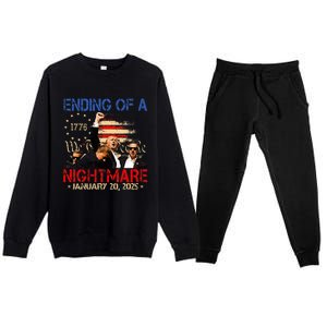 Ending Of A Nightmare January 20th 2025 Inauguration Day Premium Crewneck Sweatsuit Set