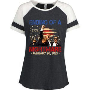 Ending Of A Nightmare January 20th 2025 Inauguration Day Enza Ladies Jersey Colorblock Tee