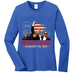 Ending Of A Nightmare January 20th 2025 Inauguration Day Ladies Long Sleeve Shirt