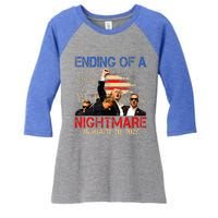 Ending Of A Nightmare January 20th 2025 Inauguration Day Women's Tri-Blend 3/4-Sleeve Raglan Shirt