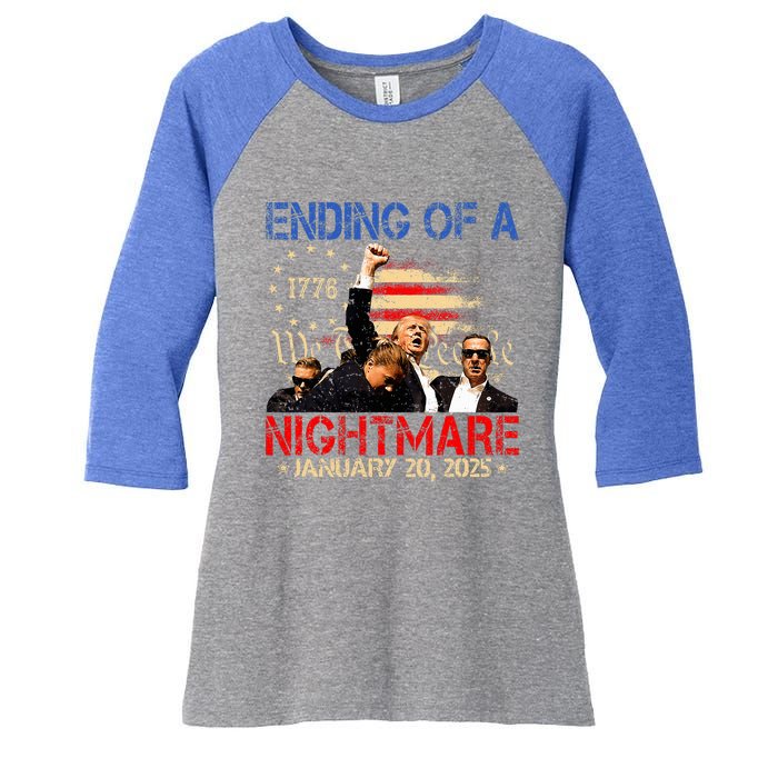 Ending Of A Nightmare January 20th 2025 Inauguration Day Women's Tri-Blend 3/4-Sleeve Raglan Shirt