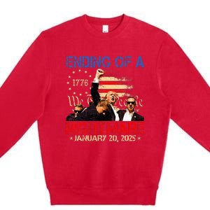 Ending Of A Nightmare January 20th 2025 Inauguration Day Premium Crewneck Sweatshirt