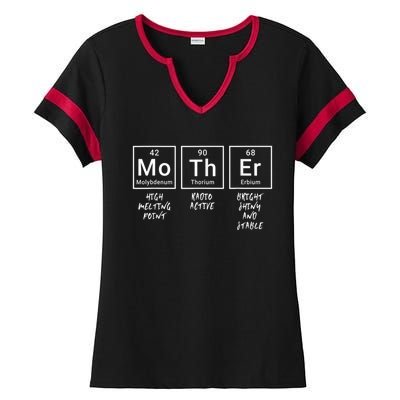 Elements Of A Mother | Mom Funny Mothersday Gift | Womens Ladies Halftime Notch Neck Tee