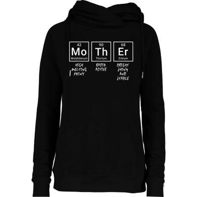 Elements Of A Mother | Mom Funny Mothersday Gift | Womens Womens Funnel Neck Pullover Hood