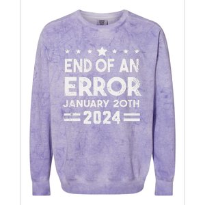 End Of An Error January 20th 2024 Trump Inauguration Day Colorblast Crewneck Sweatshirt