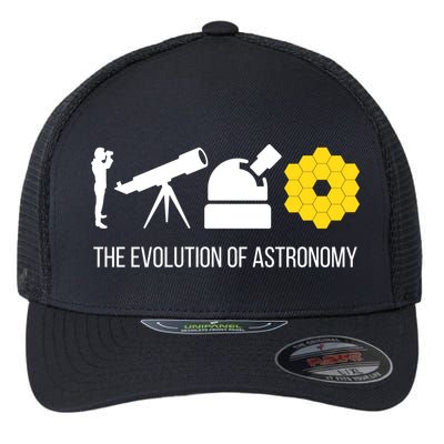 Evolution Of Astronomy Telescope James Webb Space Telescope Gift Flexfit Unipanel Trucker Cap