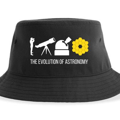 Evolution Of Astronomy Telescope James Webb Space Telescope Gift Sustainable Bucket Hat