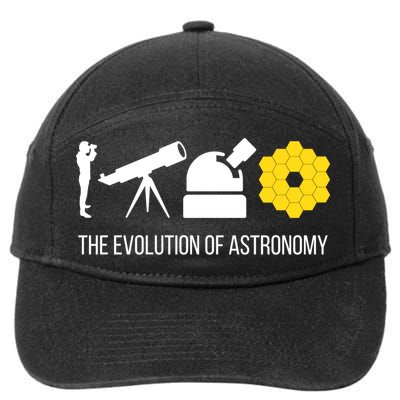 Evolution Of Astronomy Telescope James Webb Space Telescope Gift 7-Panel Snapback Hat